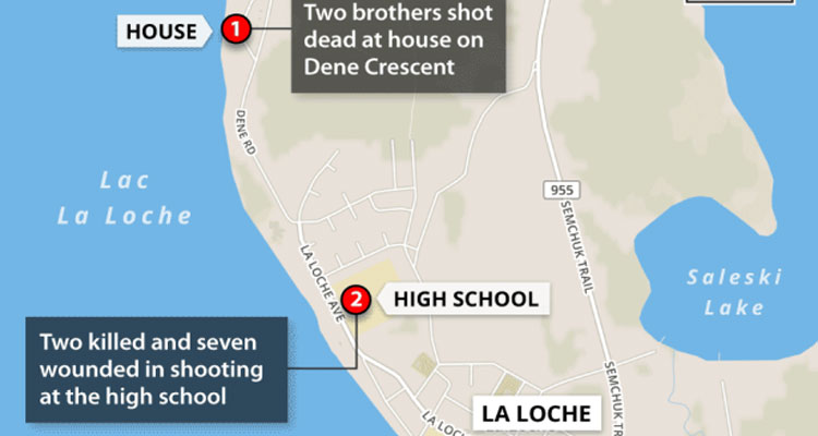 The shootings Friday took place at two locations in the community. (Canadian Press)