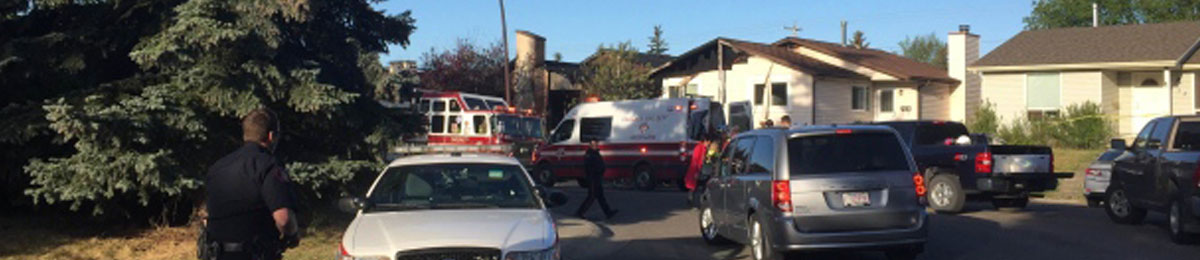 Five people were killed when fire engulfed a northeast Calgary home. (Andrew Brown/CBC)