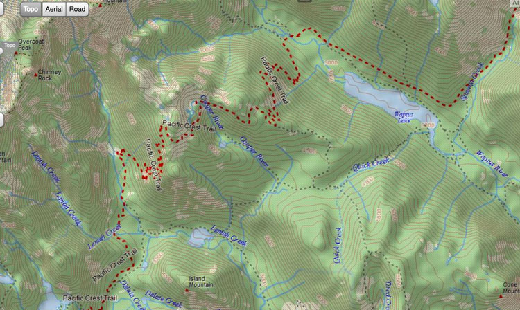 inReach MapShare Screen Grab (pinged route)